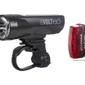 CATEYE LED Akkuleuchten Set 60 Lux GVolt 60 schwarz