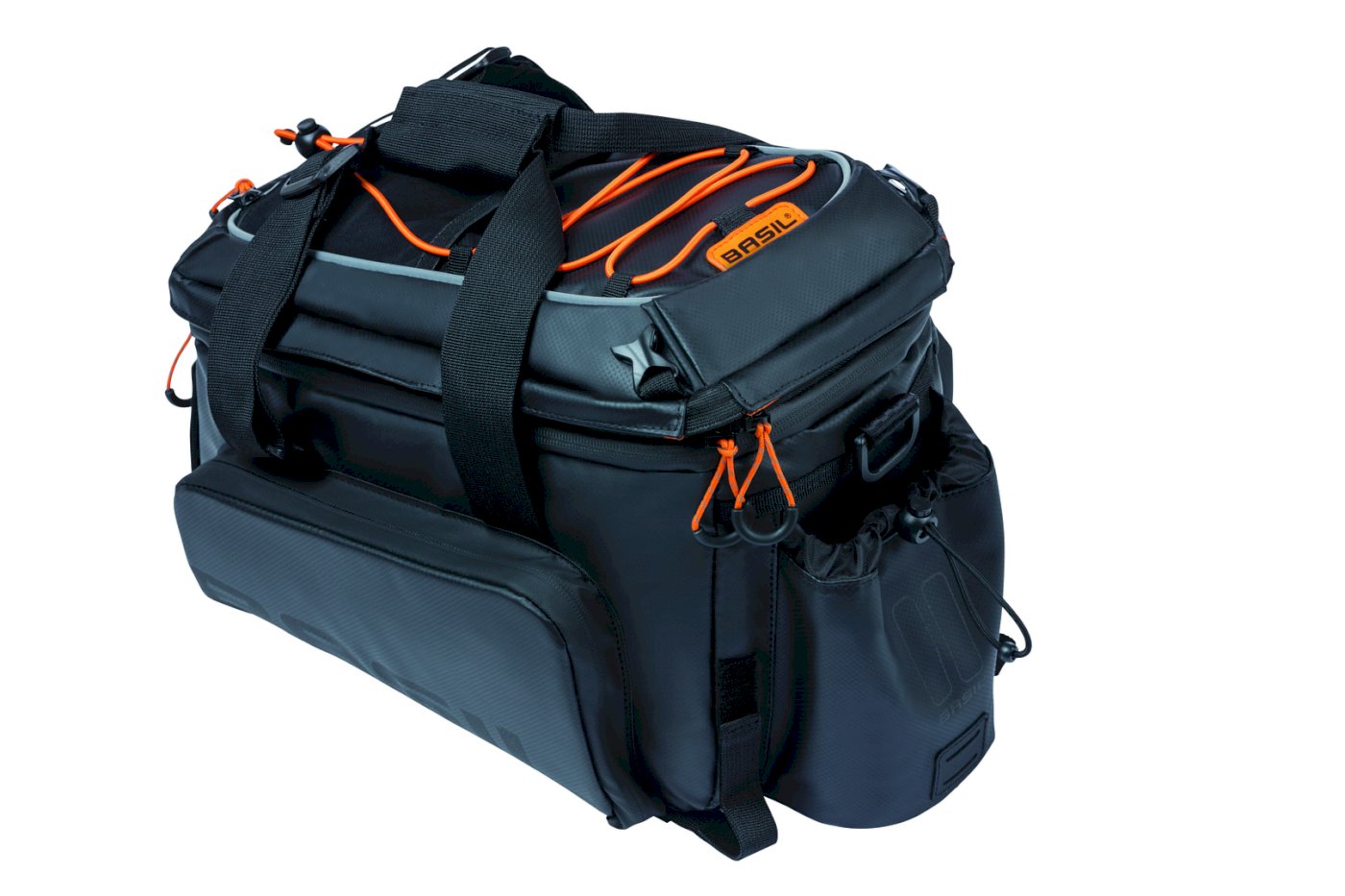 Basil Gepäckträgertasche Miles Trunkbag XL Pro schwarz orange (ohne MIK-Adapter im Lieferumfang)