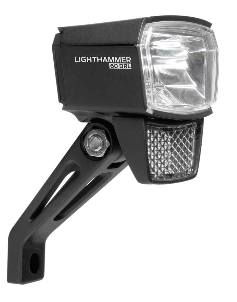 TRELOCK Dynamo-LED-Scheinwerfer Lighthammer 60 schwarz 60 Lux LS 805-T
