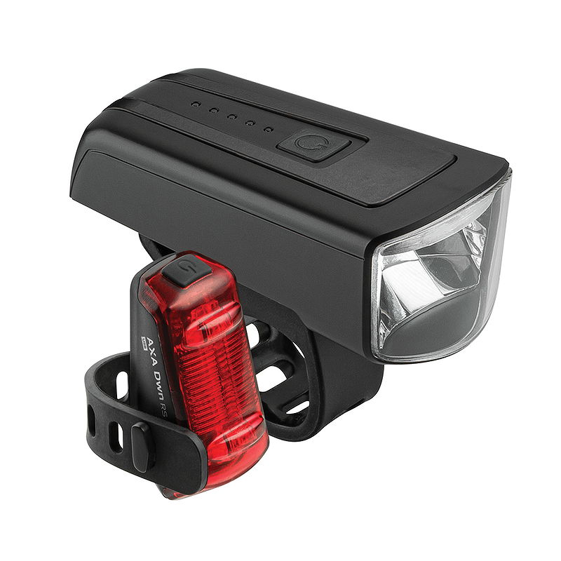 AXA LED Akkuleuchten Set Dwn 100 Lux schwarz