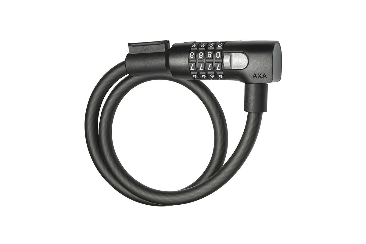 AXA Zahlen-Kabelschloss Resolute Code 12 mm mattschwarz 65 cm