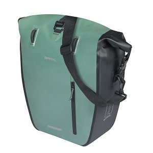 Basil Einzeltasche Rivo L silbergrün/schwarz