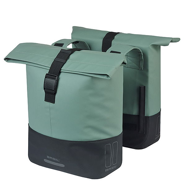 Basil Doppelpacktasche Cove silbergrün/schwarz