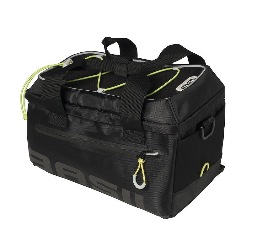 Basil Gepäckträgertasche Miles Trunkbag schwarz lime