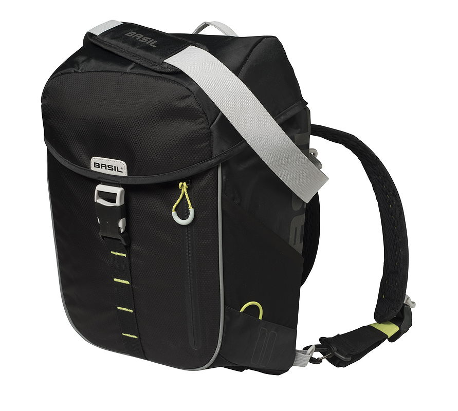 Basil Einzeltasche Miles schwarz lime