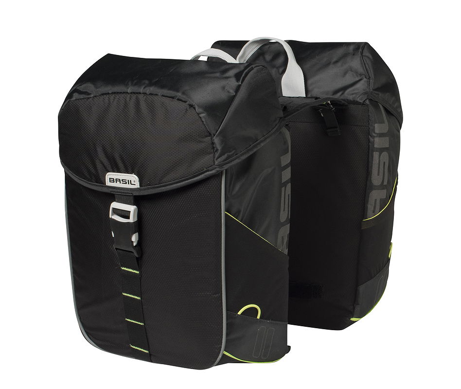 Basil Doppelpacktasche Miles schwarz lime
