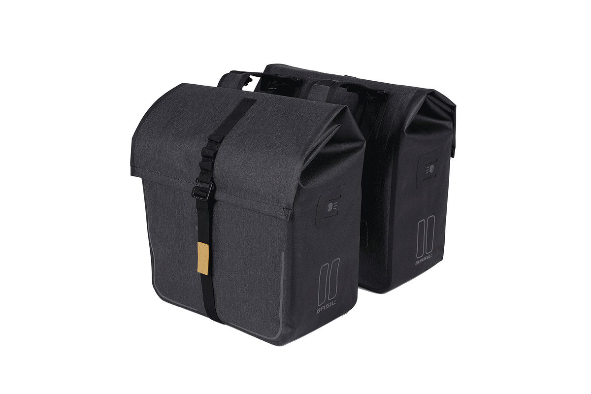 Basil Doppelpacktasche Urban Dry charcoal melee