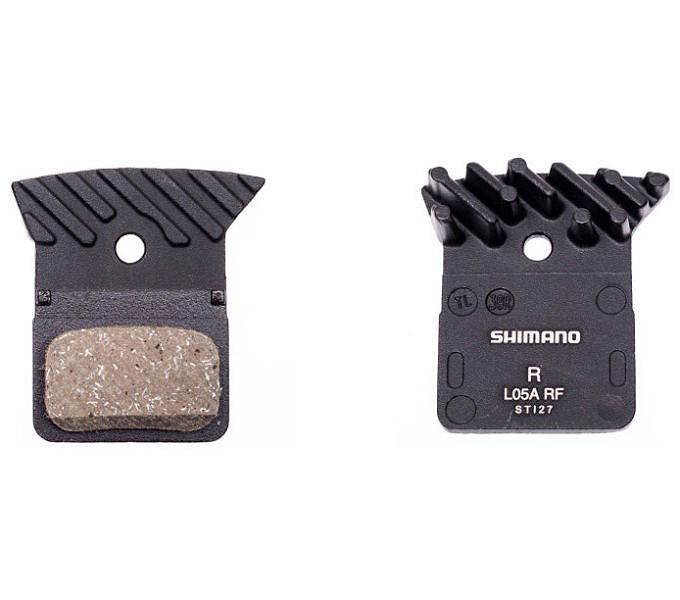 Shimano Scheibenbremsbeläge L05A-RF mit Kühlrippen Resin Y2EM98010 SB-Verpackung