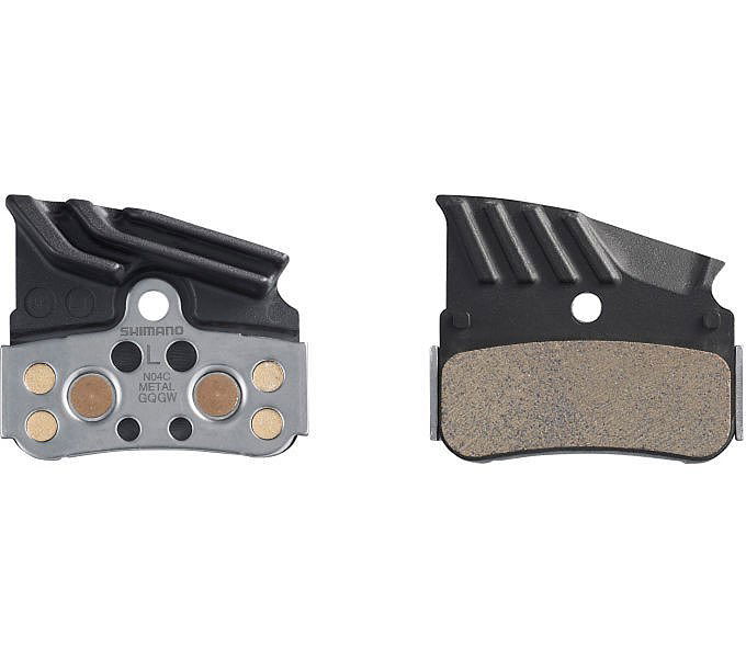 Shimano Scheibenbremsbeläge N04C mit Kühlrippen Metall IBPN04CMFA SB-Verpackung