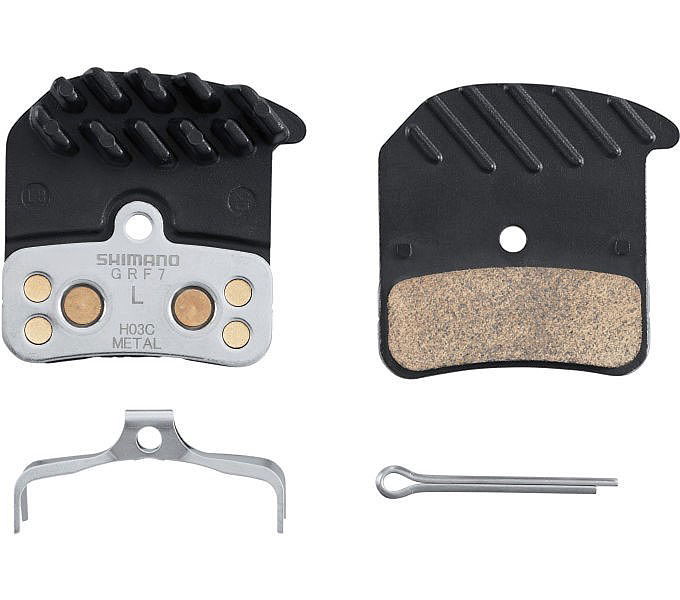 Shimano Scheibenbremsbeläge H03C mit Kühlrippen Metall IBPH03CMFA SB-Verpackung