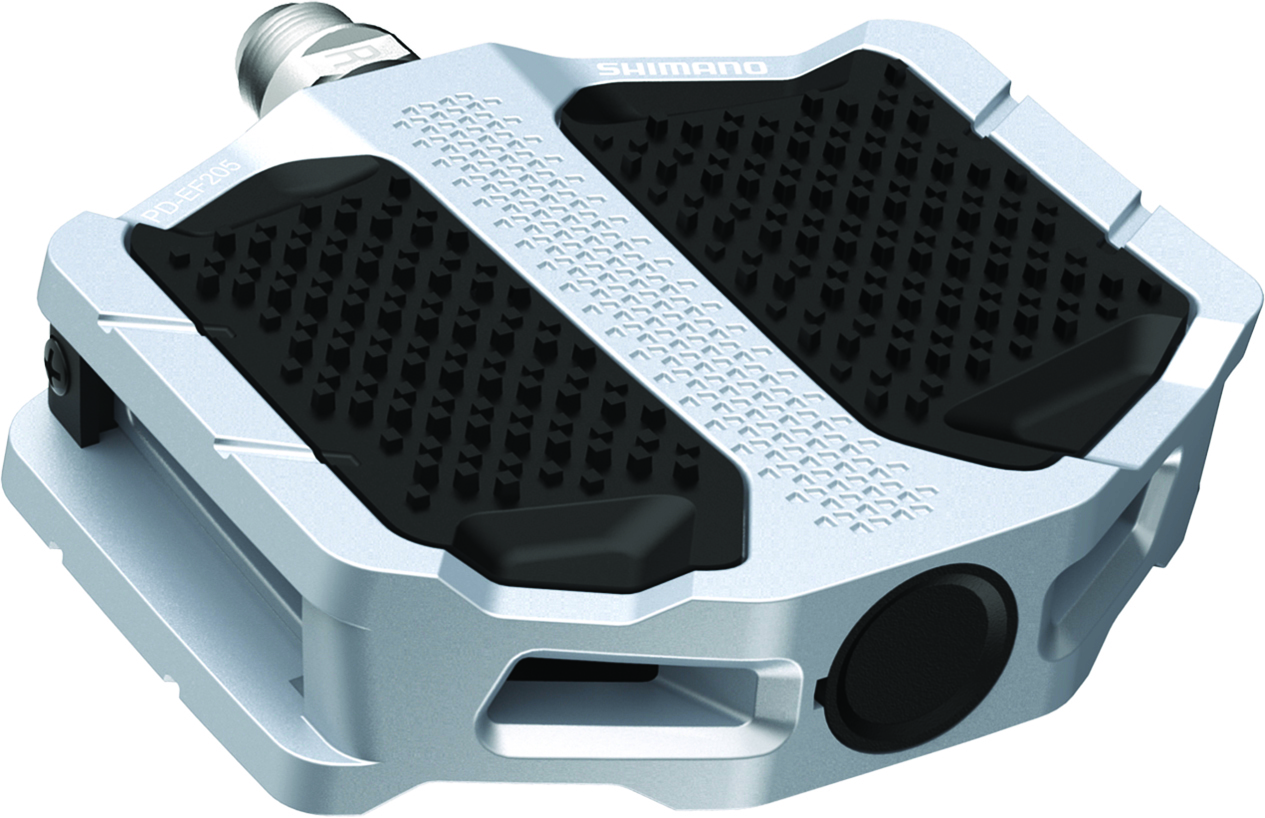 Shimano Plattformpedal PDEF205 silber EPDEF205S SB-Verpackung