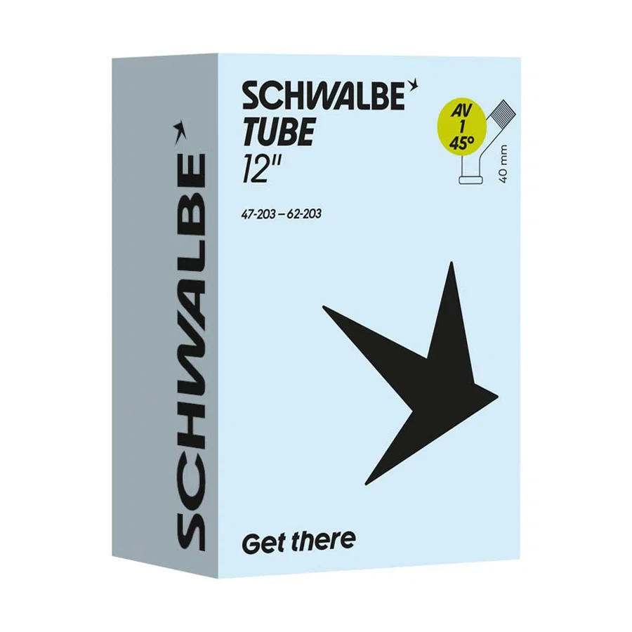 Schwalbe Fahrradschlauch AV Ventil Nr.1 45° 12" 47/62-203