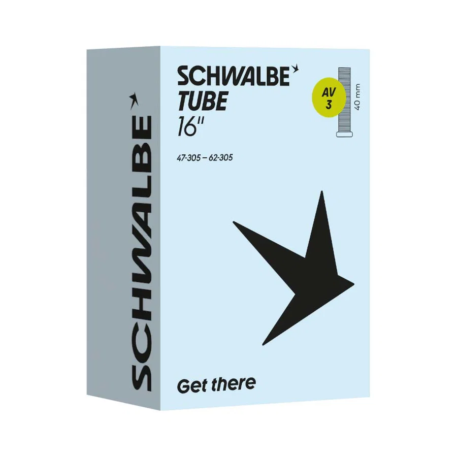 Schwalbe Fahrradschlauch AV Ventil Nr. 3 16" 40 mm 47/62-305