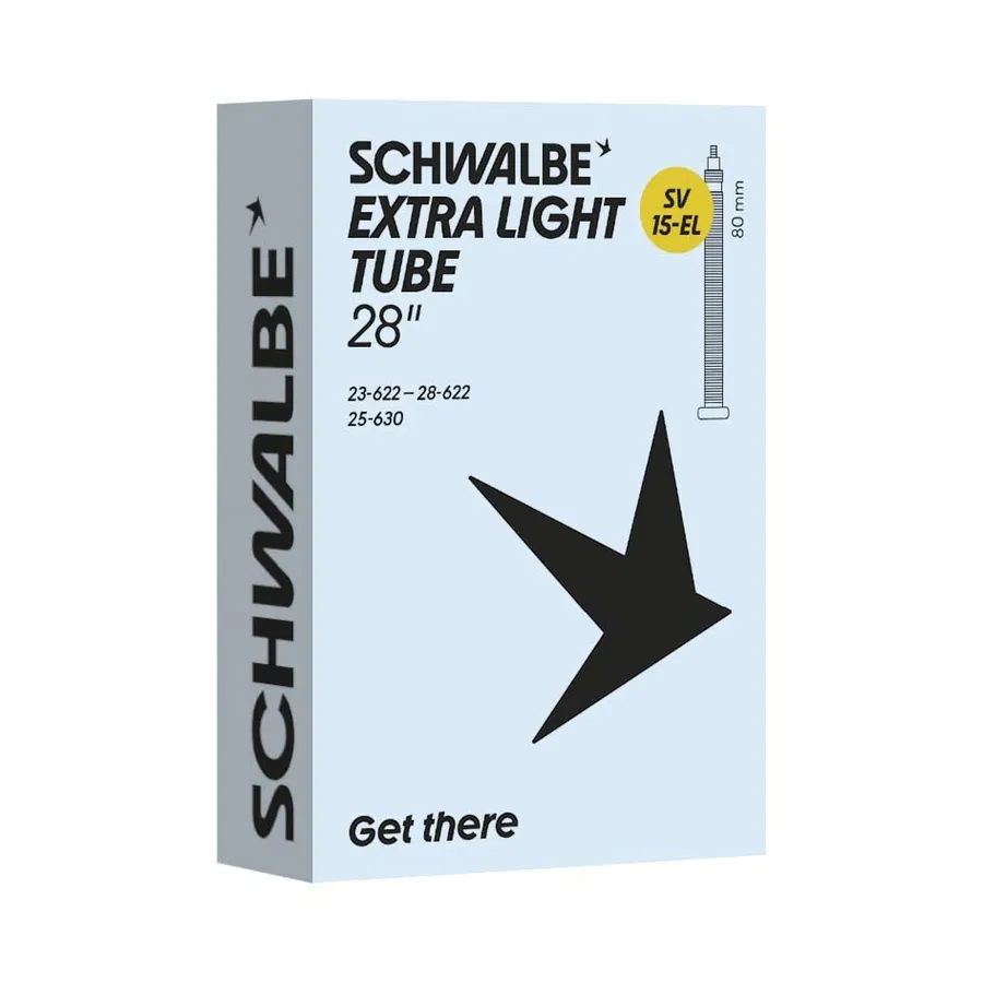 Schwalbe Fahrradschlauch Extra Light Nr. 15 Extra Light 28" SV 80 mm 23/28-622/630