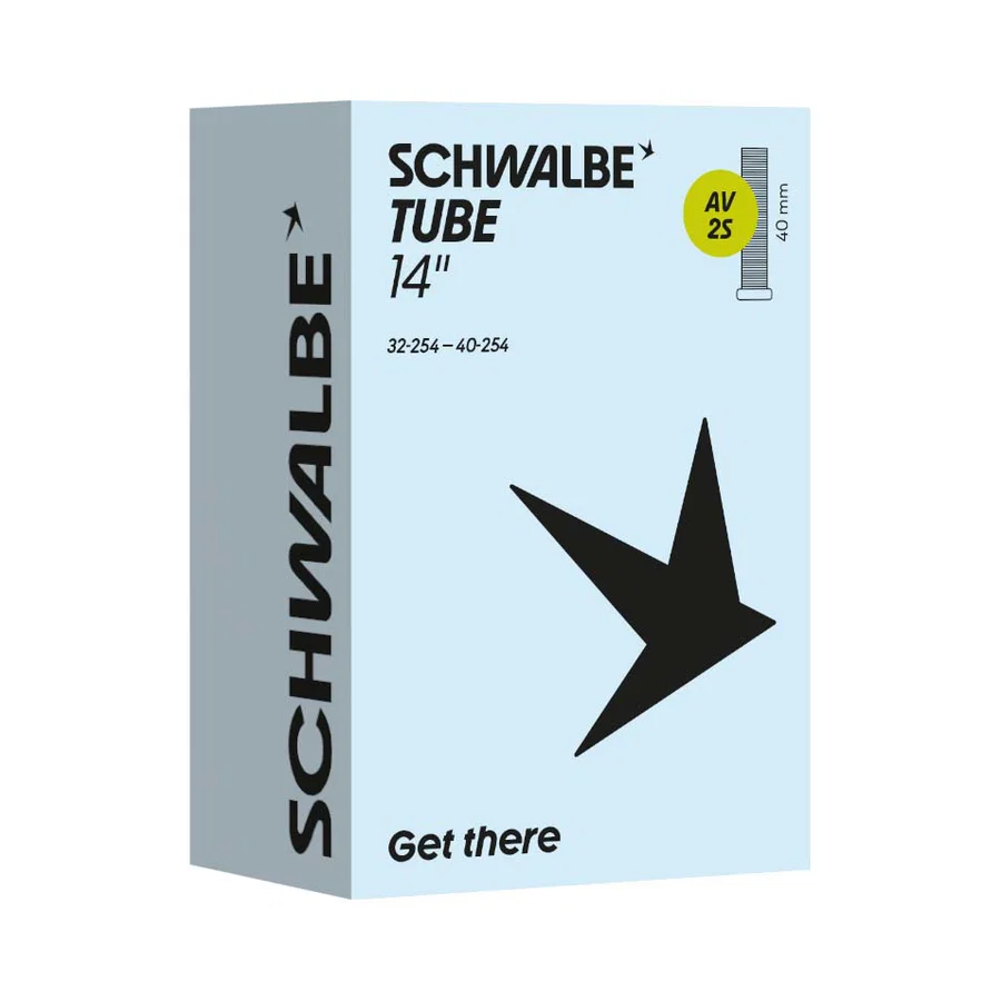 Schwalbe Fahrradschlauch AV Ventil Nr. 2S 14" 40 mm 32/40-254