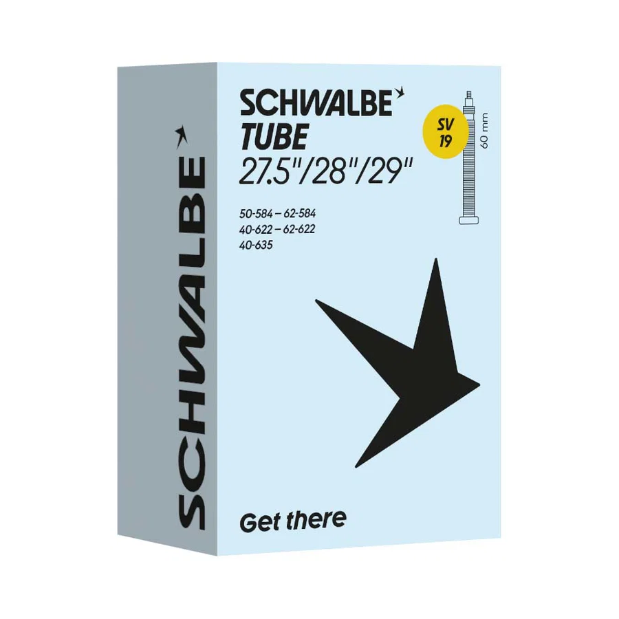 Schwalbe Fahrradschlauch SV Ventil Nr. 19 27,5"/28"/29" 60 mm 40/62-584/635