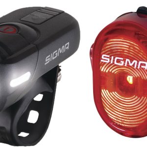 SIGMA LED Akkuleuchten Set Aura 45+Nugget II schwarz