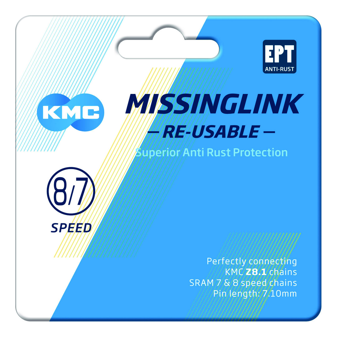 KMC Kettenverschlussglied MissingLink EPT 7/8-fach (7,1 mm) silber 1/2" x 3/32"