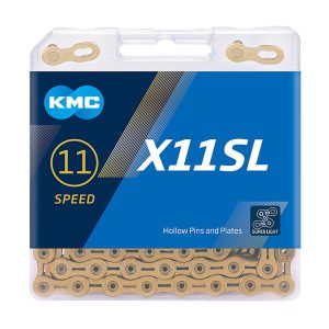 KMC Fahrrad Kette X11SL Ti-N 11-fach gold 118 Glieder, 1/2" x 11/128"