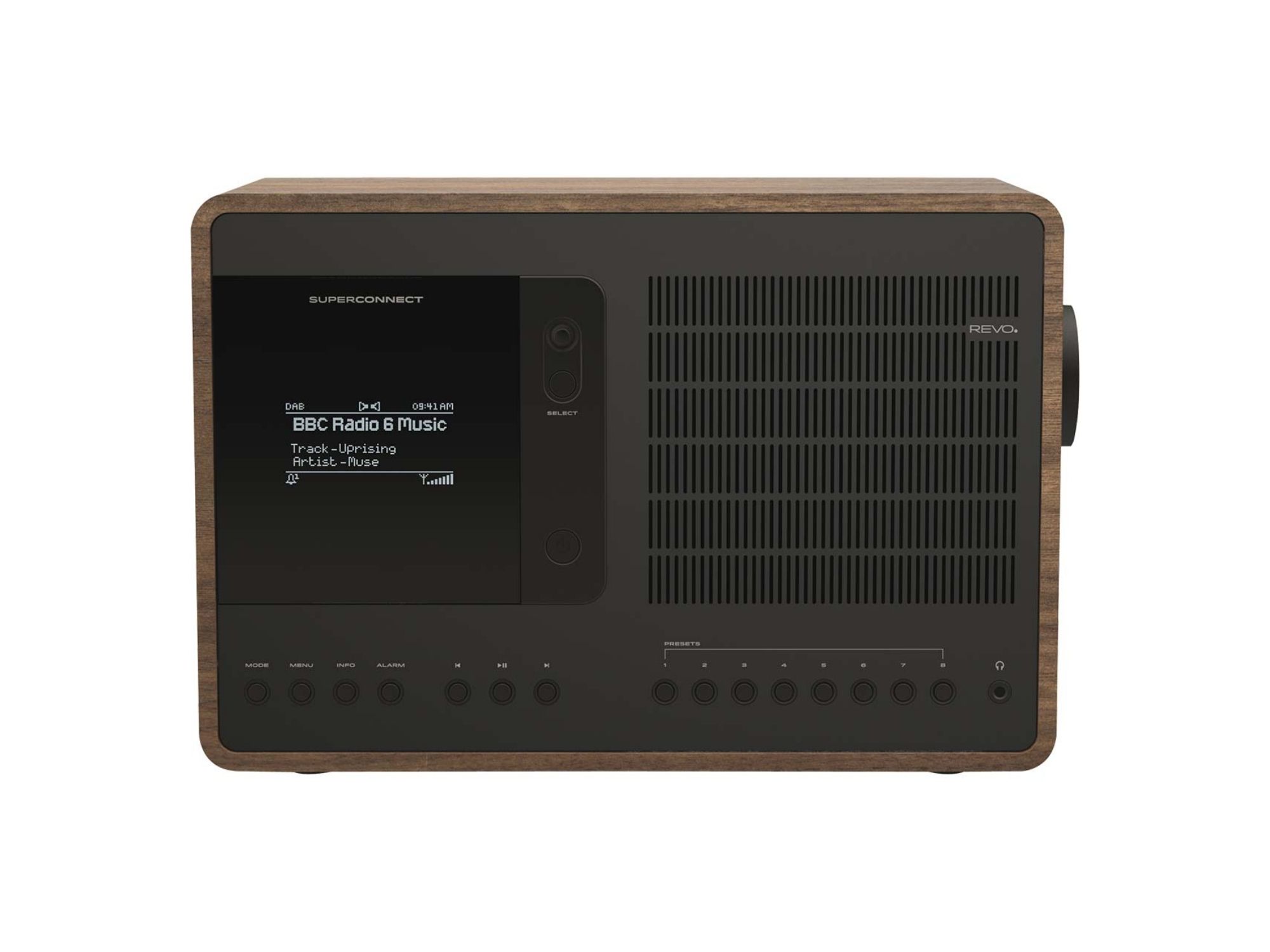 Revo SuperConnect DAB+/FM Internetradio – Schwarz/Braun
