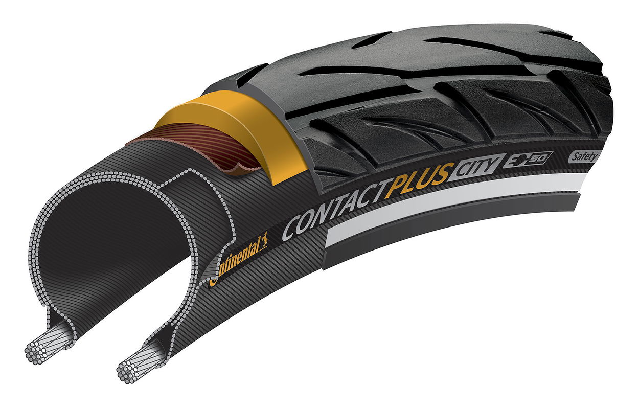 Continental Fahrradreifen Contact Plus City schwarz Reflex 37-622 28x1 3/8 x1 5/8 0101336