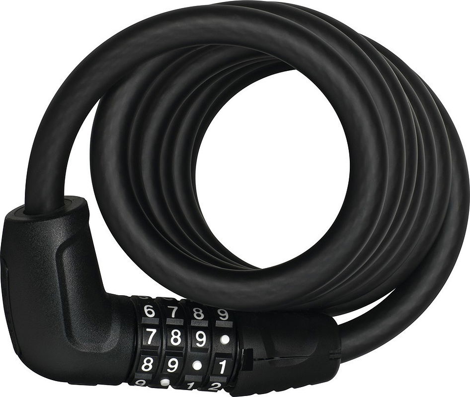 ABUS Zahlen-Spiralkabelschloss Tresor 6512C/180 BK SCMU 12 mm schwarz 180 cm
