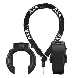 AXA Rahmenschloss Set Imenso XL AZ inkl. Kette ULC (130 cm) und Tasche 92 mm schwarz