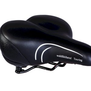 P&P City Sattel Touring Feder Relaxed schwarz L260 x  B230 mm / 830 g Unisex