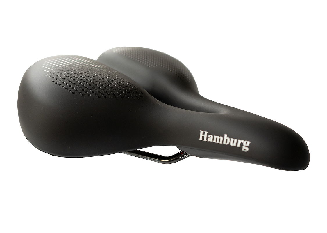 P&P City Sattel Hamburg Relaxed schwarz L268 x B255 mm / 574 g Unisex