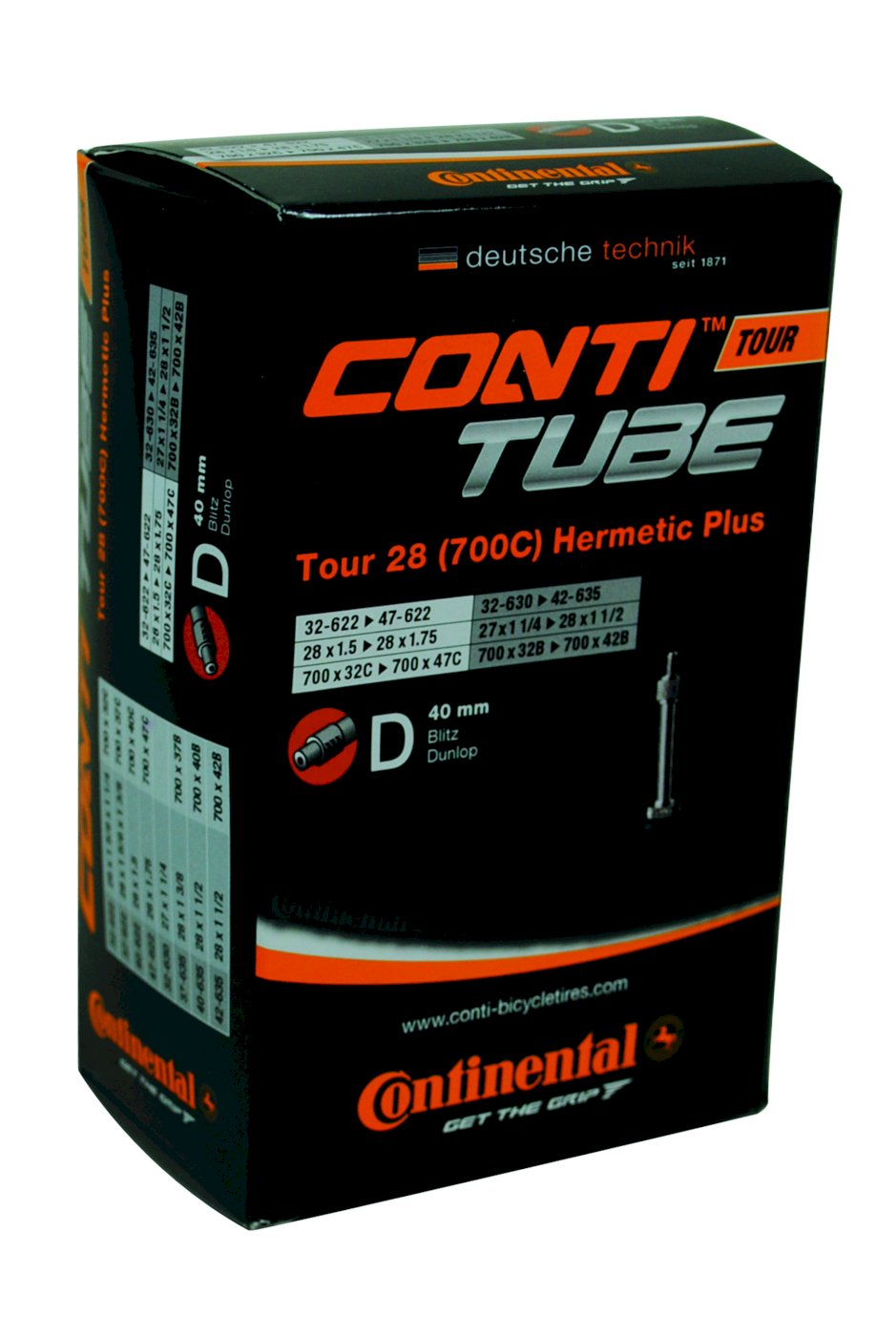 Continental Fahrradschlauch Hermetic Plus 28" 28" AV 40 mm 32/47-622/42-635
