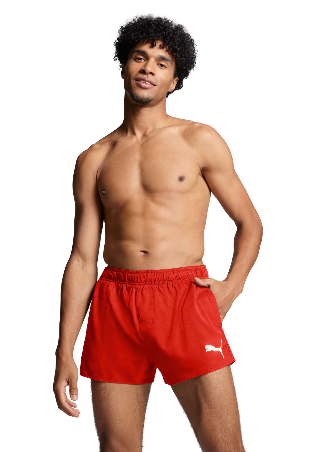 PUMA Red Herren kurze Schwimmhose