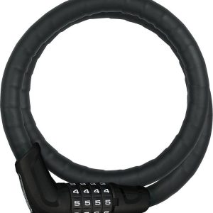 ABUS Zahlen-Panzerkabelschloss Tresorflex 6615C/85/15 BK SCMU 15 mm schwarz 85 cm