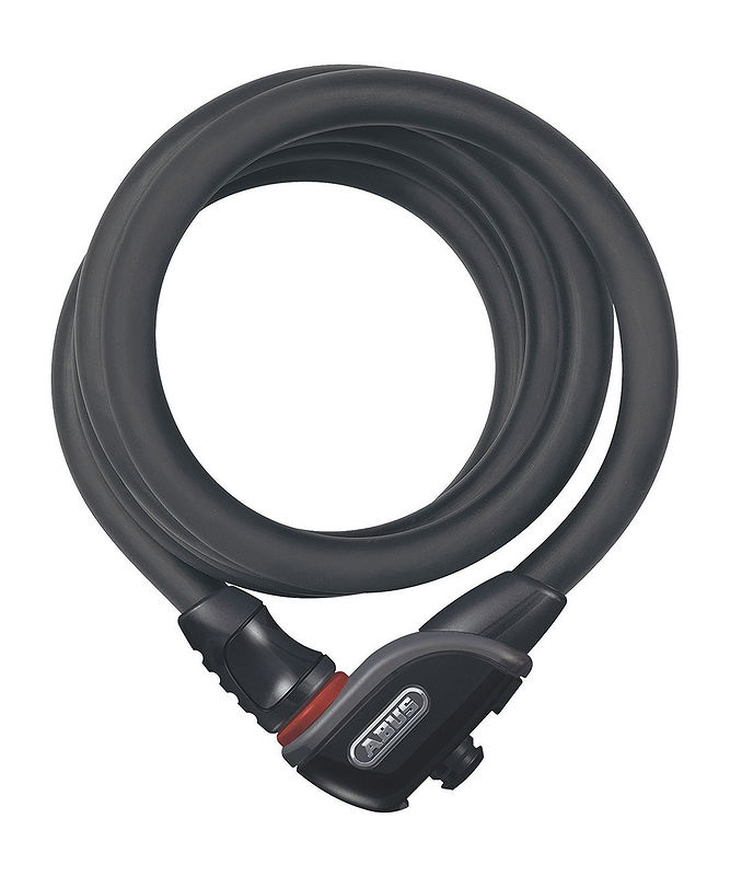 ABUS Spiralkabelschloss Phantom 8950/180 TexFL 15 mm schwarz 180 cm