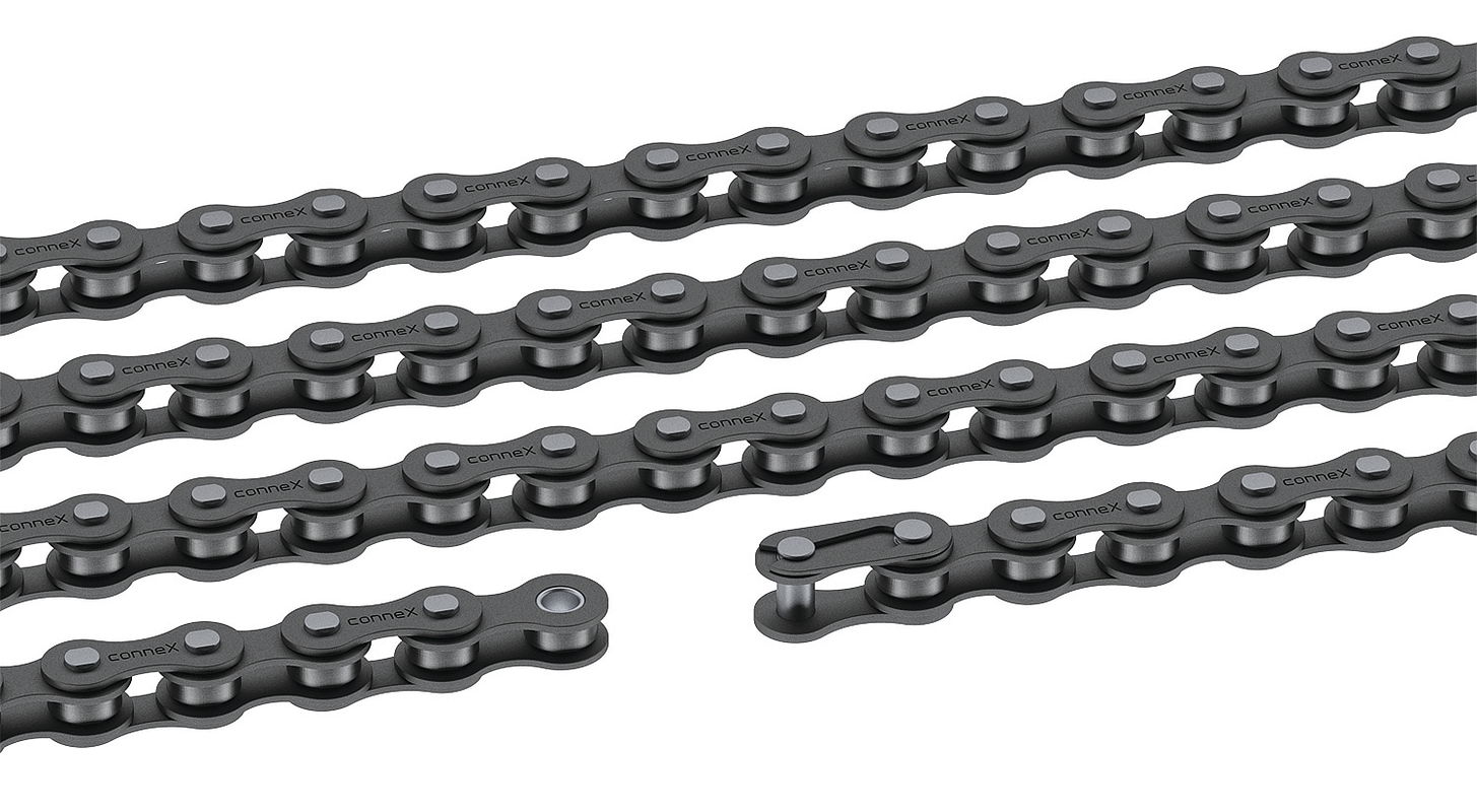 Connex Fahrrad Kette Rotstern 100 Nabenschaltung schwarz 112 Glieder, 1/2" x 1/8"