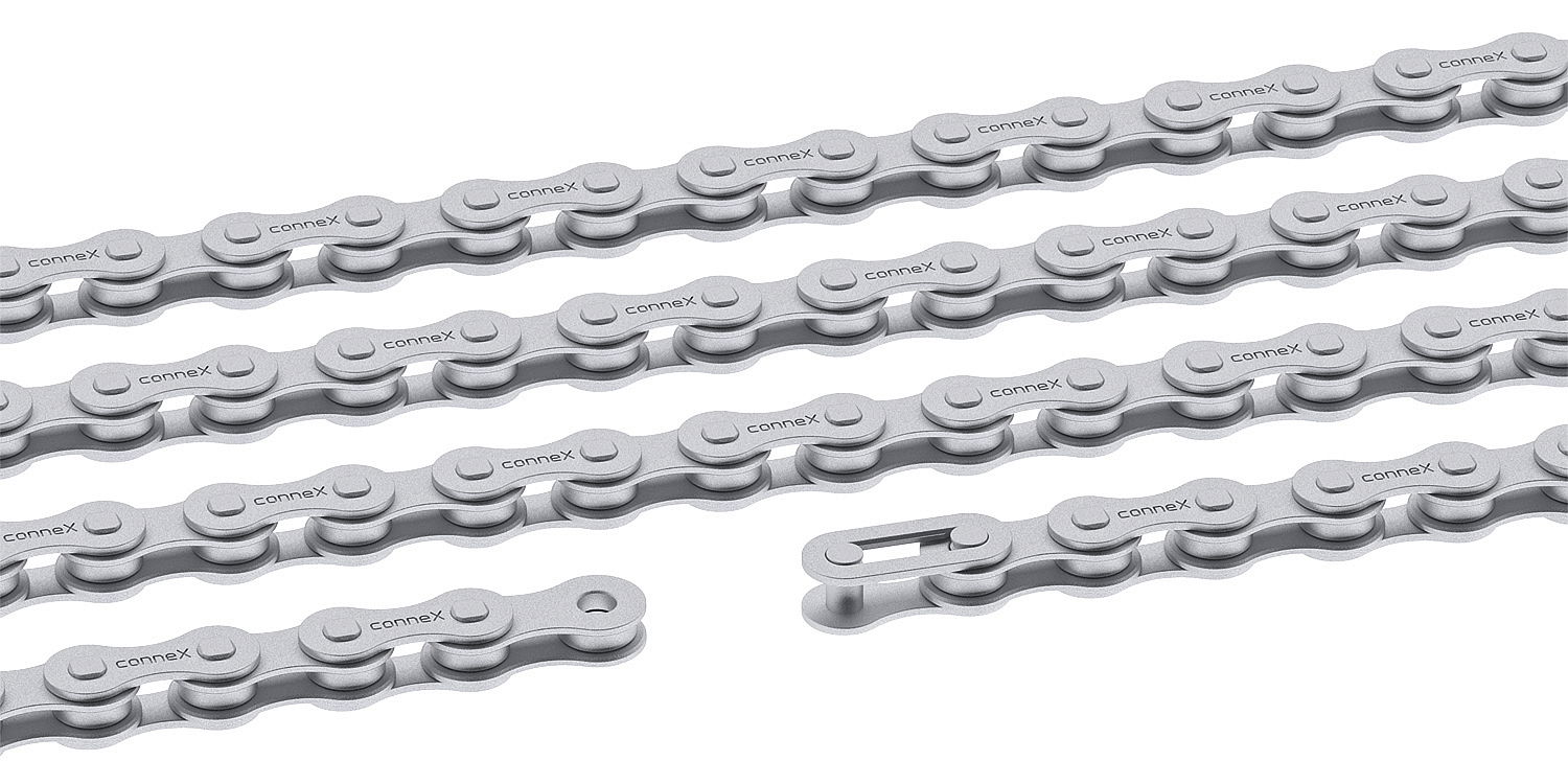 Connex Fahrrad Kette 7Z1 Nabenschaltung silber 108 Glieder, 1/2" x 3/32"