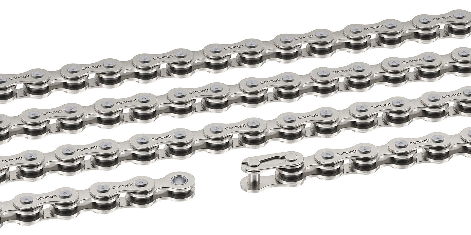 Connex E-Bike Kette 7E8 Nabenschaltung silber 132 Glieder, 1/2" x 3/32"