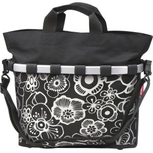 Reisenthel Gepäckträgertasche Oval M fleur schwarz
