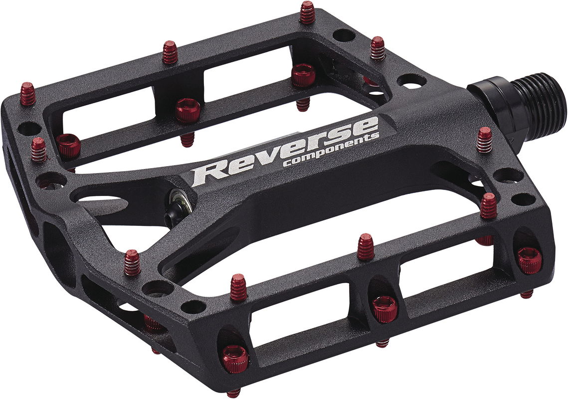 Reverse Plattformpedal Black One schwarz/rot SB-Verpackung