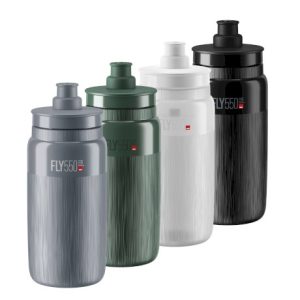 Elite Trinkflasche FLY Tex grau, graue Graphik 0,55 L
