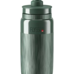 Elite Trinkflasche FLY Tex dunkelgrün, graue Graphik 0,55 L