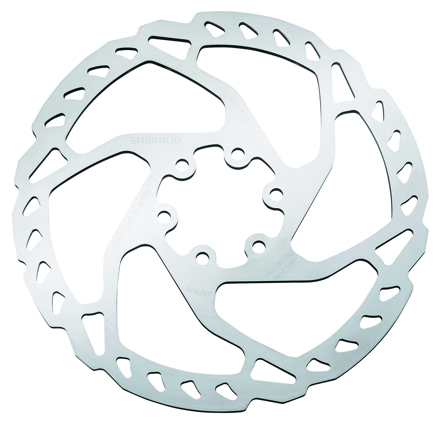 Shimano Bremsscheibe SLX SMRT66 6-Loch 160 mm ESMRT66S SB-Verpackung