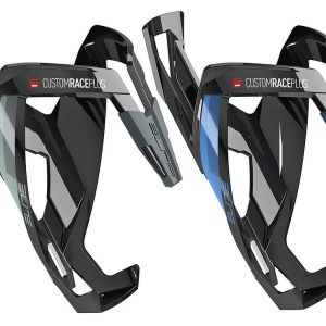 Elite Flaschenhalter Custom Race Plus Skin schwarz soft touch, Graphik schwarz