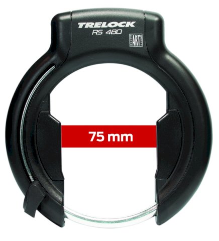 TRELOCK Rahmenschloss RS 480 P-O-C XL NAZ 75 mm schwarz SB-Verpackung