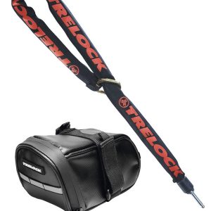 TRELOCK Anschließkette ZR 355 inkl. Satteltasche 6 mm schwarz 150 cm
