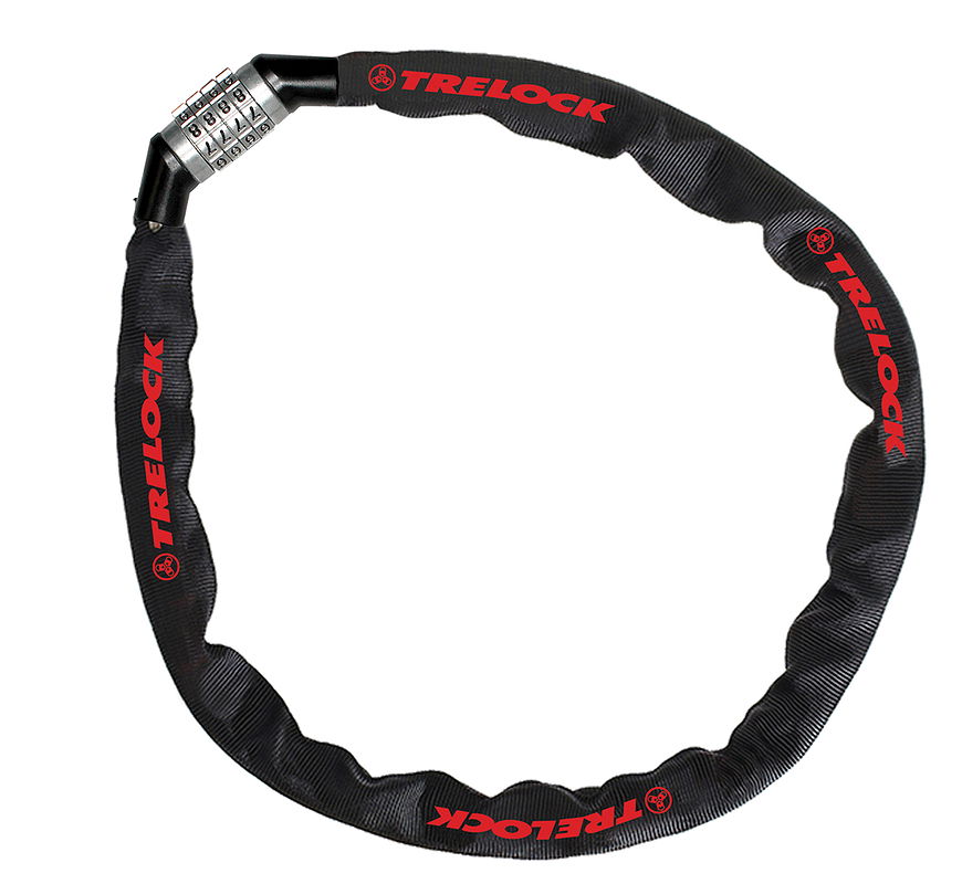 TRELOCK Zahlen-Kettenschloss BC 115 CODE 4 mm schwarz 60 cm