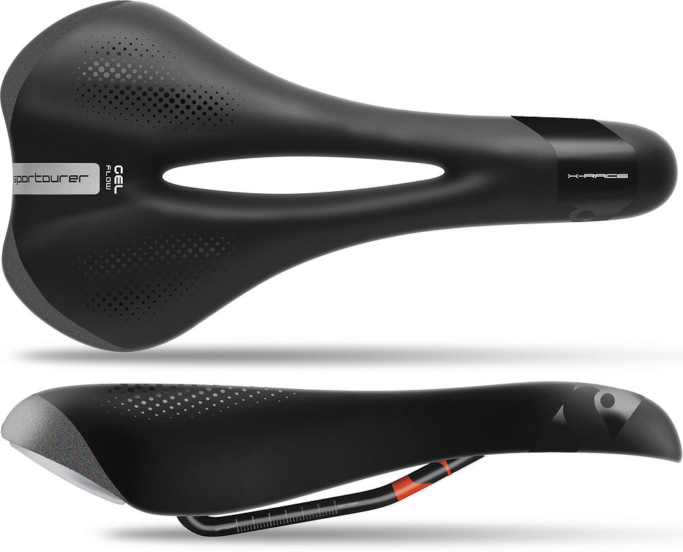 Sportourer Sport Sattel X Race Gel Flow Athletic L272 x B140 mm / 370 g Unisex SB-Verpack