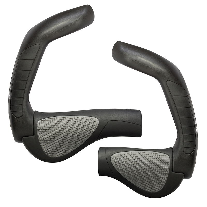 Ergon Lenkergriff GP5-L mit Bar Ends schwarz/grau lang/kurz (Nexus/Rohloff)