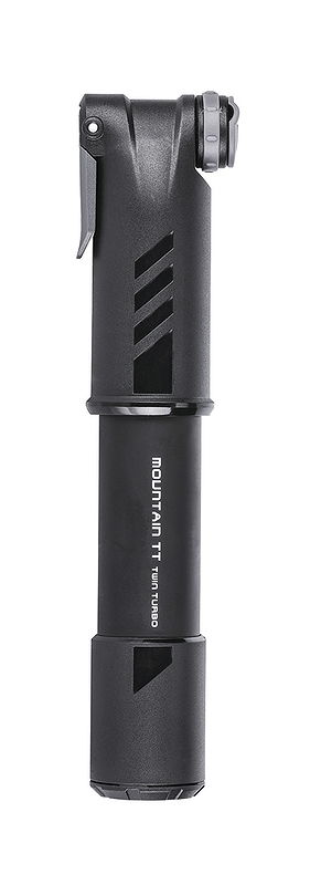 Topeak Minipumpe Mountain TT Twin Turbo schwarz 4 bar / 60 PSI SB-Verpackung