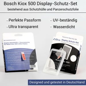 ZiBra Display Cover – Set für Bosch Kiox 500 transparent