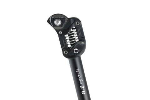 by.schulz Federsattelstütze Parallelogramm G.2 ST extra hart 125-150 kg 31,6 mm schwarz 450 mm